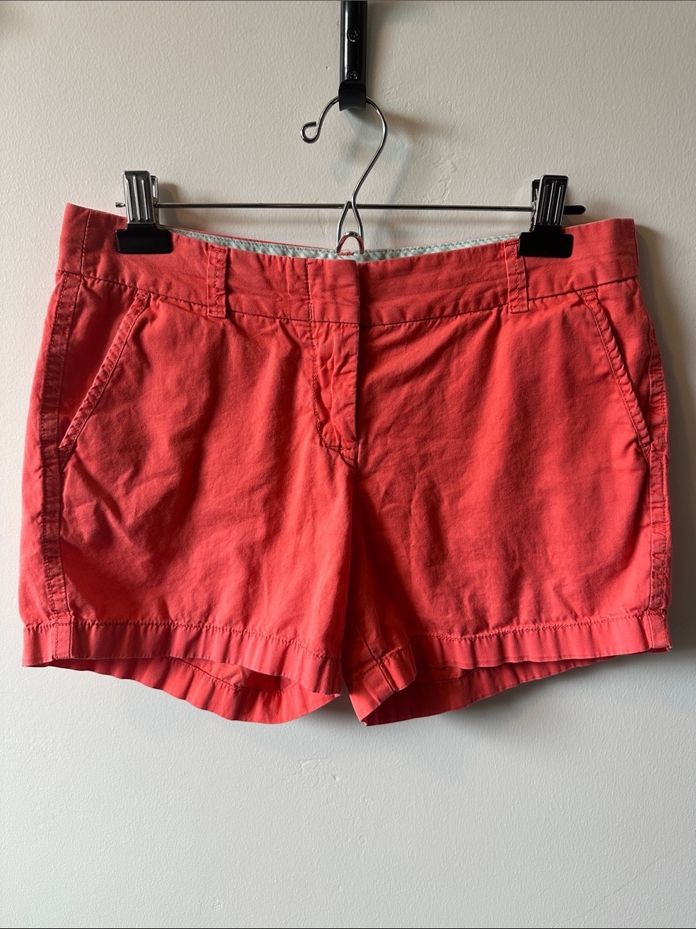 J. CREW Chino Shorts in Vibrant Coral